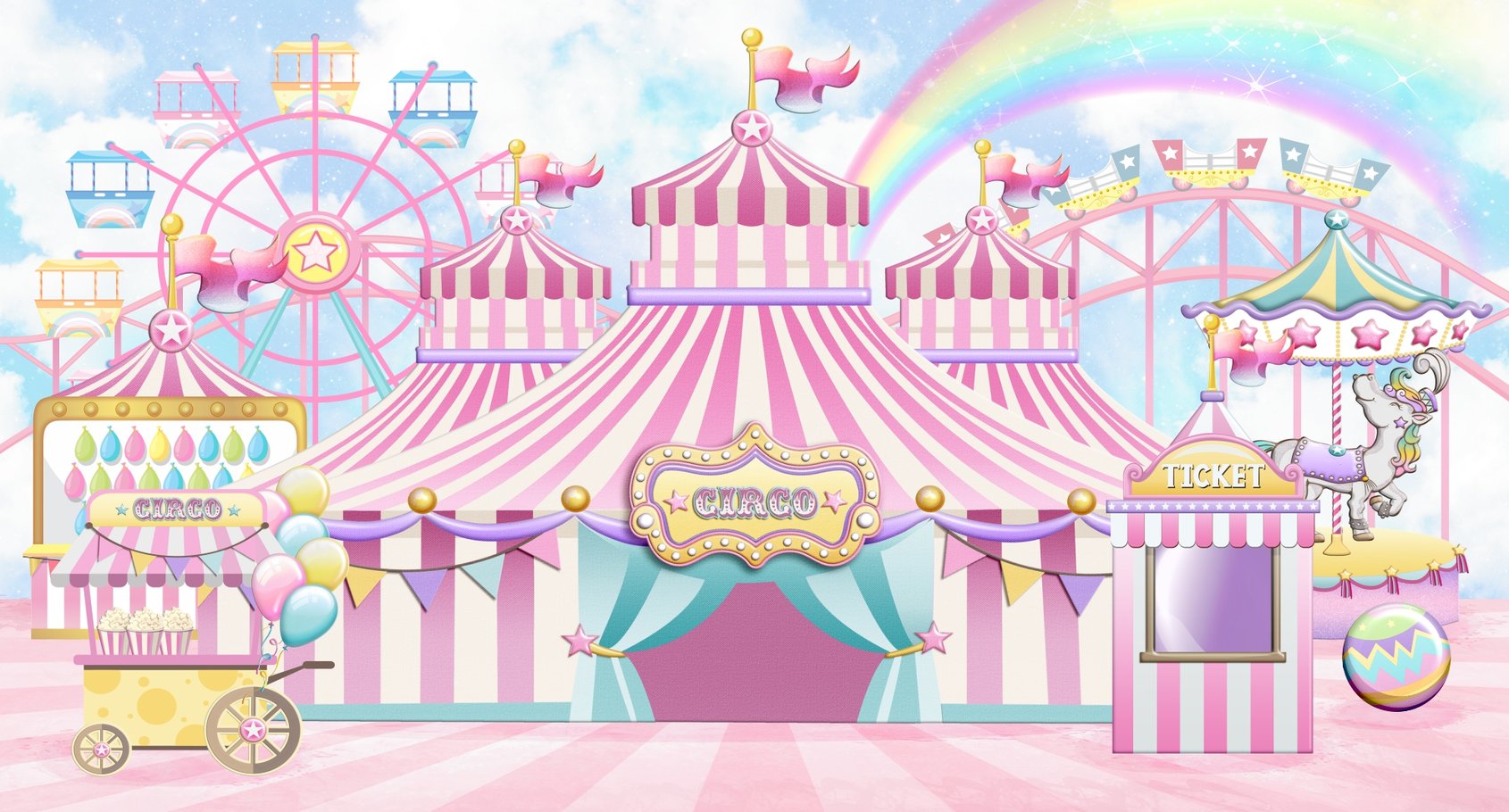 Capa do tema Circo Rosa — Gustavo Faggiani Design