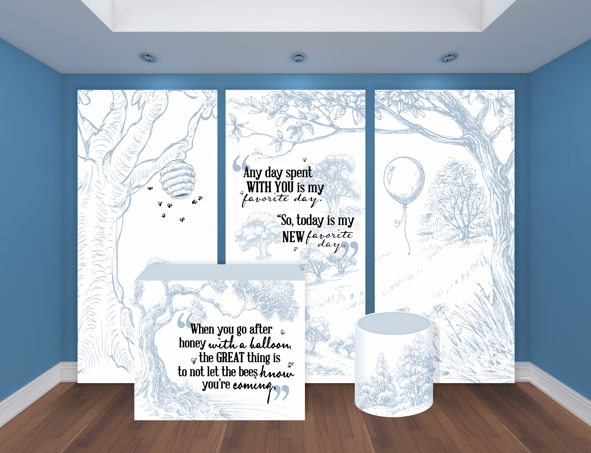 Capa do tema Ursinho Pooh — Gustavo Faggiani Design